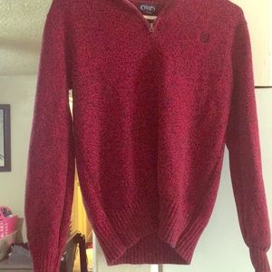 Chaps Red and Black Sweatshirt